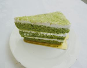仿真蛋糕点心模型:绿茶蛋糕食品模型