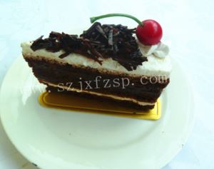 仿真蛋糕模型：黑森林蛋糕仿真食品模型