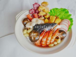 仿真火锅食品模型 海鲜火锅食品模型