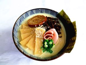 假菜 日式素菜拉面模型