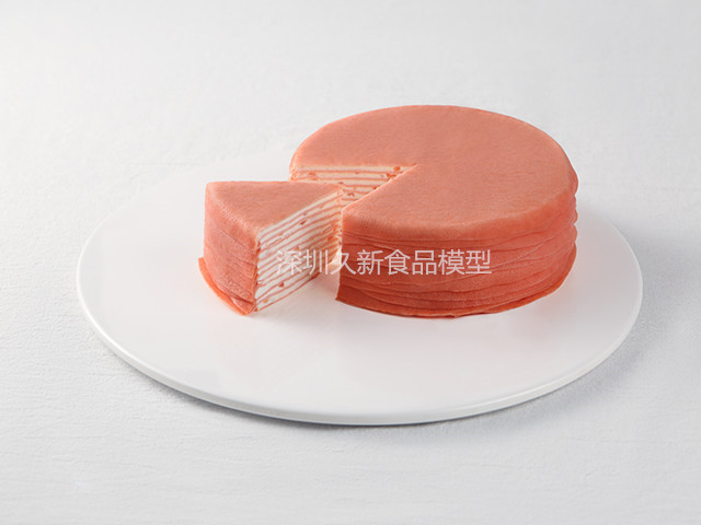 仿真蛋糕食品模型 水蜜桃千层蛋糕模型