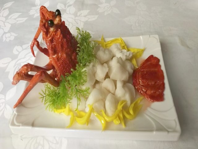 假菜 清蒸龙虾食物模型